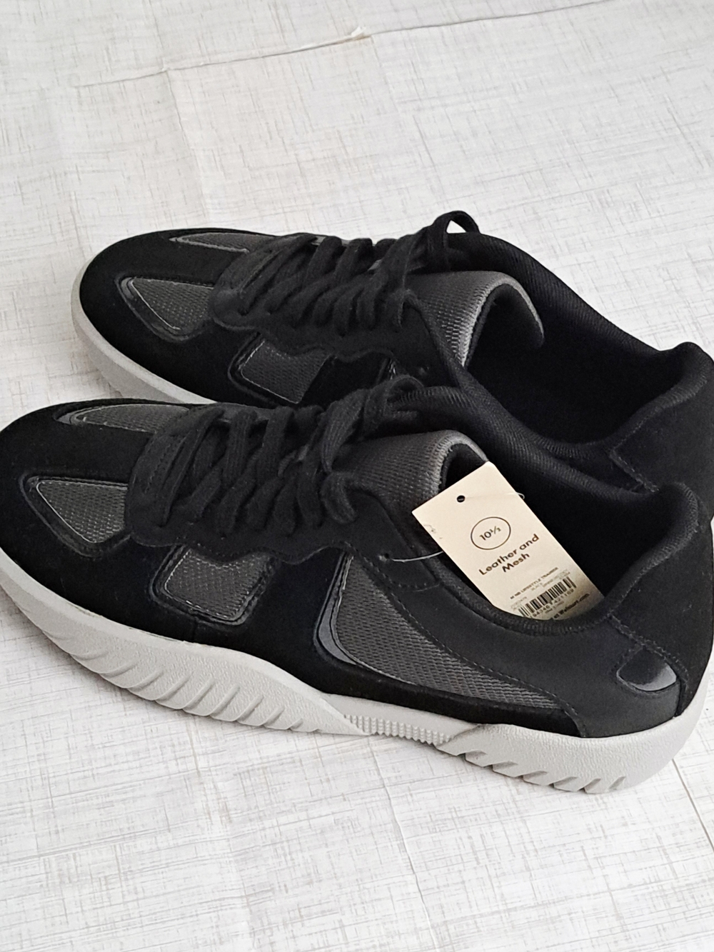 Men's Black and Gray Athletic Sneakers - No Boundaries